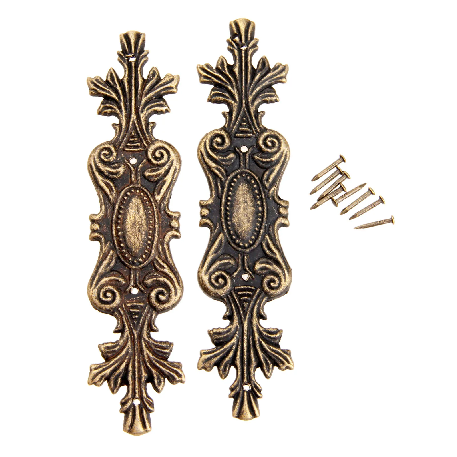 2Pcs Antique Decorative Corner Bracket for Furniture Wooden Box Feet Furniture Corner Protector Decorative Furniture Fittings