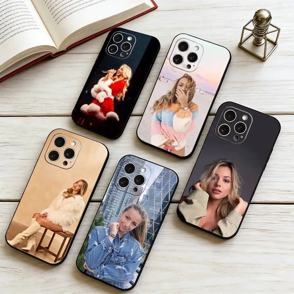 

E-Emma Heesters Singer Phone Case For iPhone 17,16,15,14,13,12,11 Plus,Pro Max,XS,Soft Silicone Black Cover