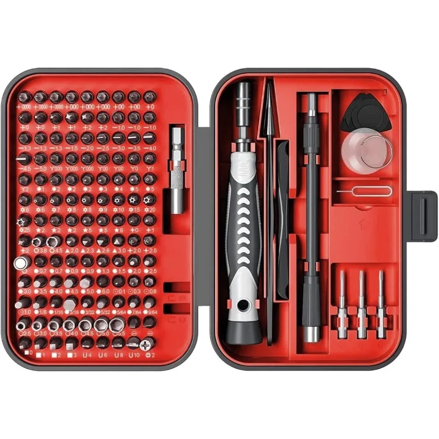 

Набор прецизионных отверток 130в1 с шестигранными шлицевыми битками Phillips Torx и компактным ящиком для инструментов, идеально подходящим для