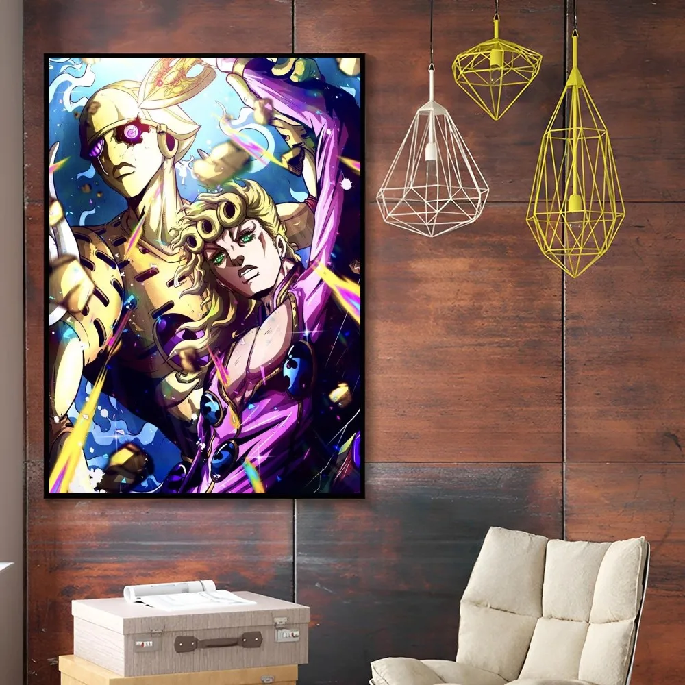 1 szt. Plakat JoJo Bizarre Adventure Anime samoprzylepna sztuka wodoodporna papierowa naklejka kawiarnia Bar dekoracja ścienna do pokoju