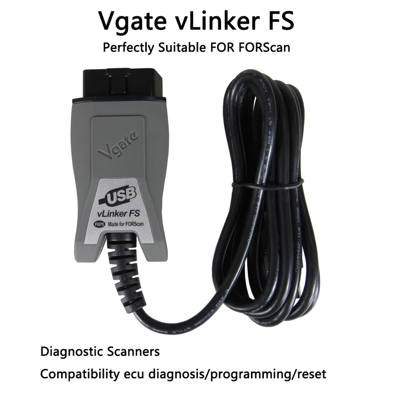 Vgate vLinker FS ELM327 ماسح ضوئي Obd2 للسيارات Ford-FORScan HS/MS-CAN ELM 327 Obd 2 أدوات تشخيص السيارات obdii لـ Ma-zda