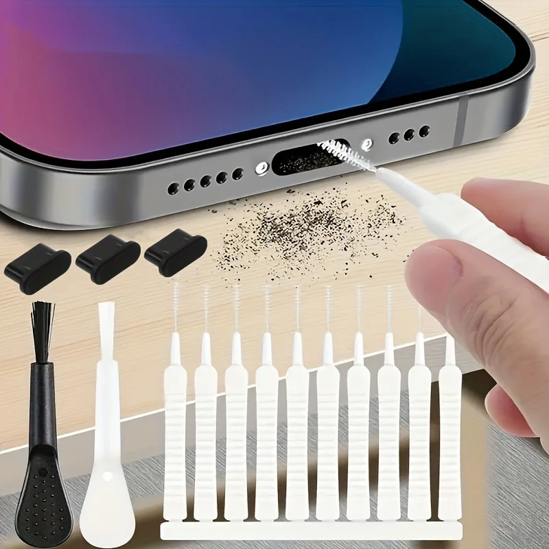 

Type-C Dust Plug & Keyboard Cleaner Kit for Phone, Laptop, Earbuds, Multi-Function Dust Removal Cleaning Tool Set