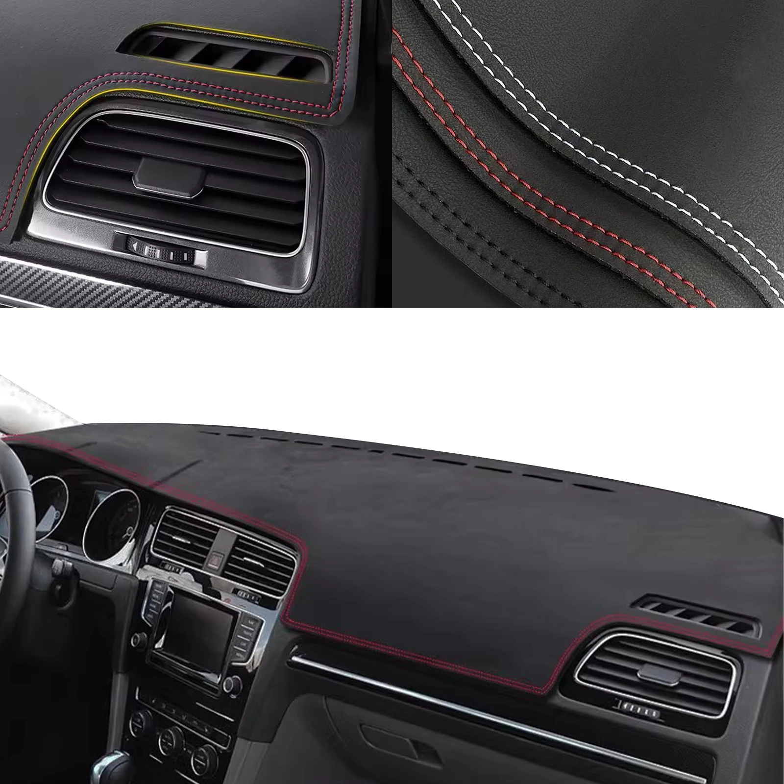 for Volkswagen VW GOLF MK7 2014-2018 GTI R Special Customized Dashboard Cover Anti‑Glare Sunshade Pad Dash Mat Interior