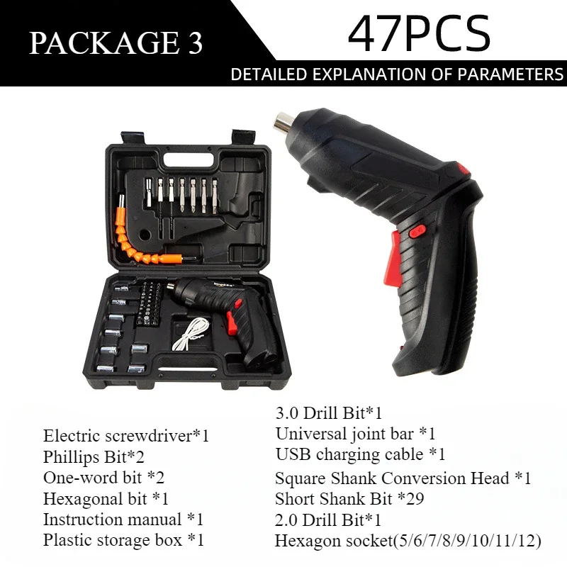 

Electric Drill Cordless Power Tools Set Household Maintenance Repair 1800mAh Lithium Battery Mini Household Screwdriver