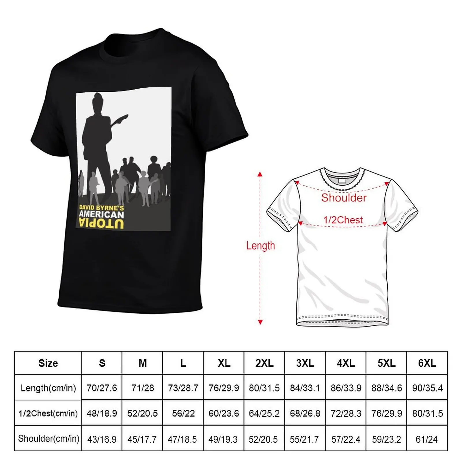 David Byrne's American Utopia Shadows T-Shirt Simple Casual Short Sleeve Tee