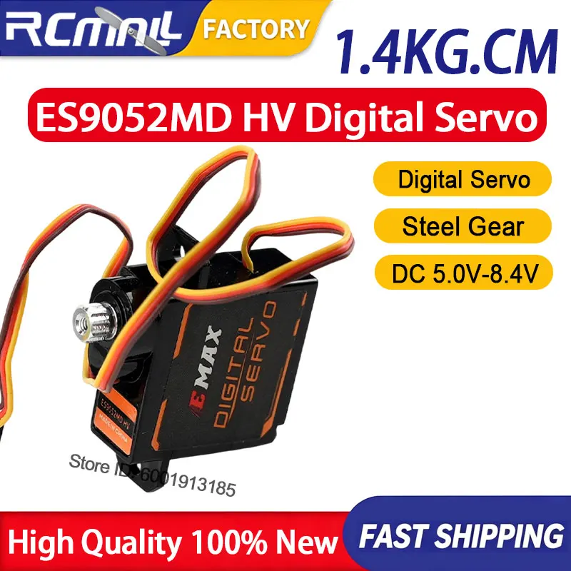 HV Digital Servo 5.8g Metal Gear High Voltage Servo Motor 5.0V-8.4V for RC Micro Airplane Helicopter Drone DIY Model Setup