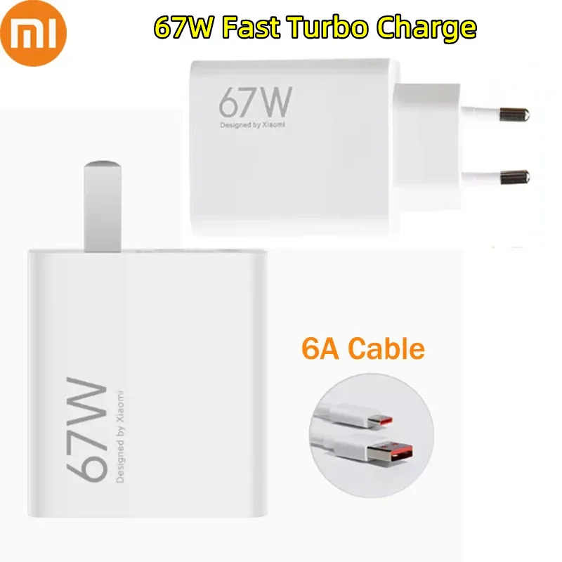 Original Xiaomi 67W Fast Charger EU US Turbo Charge 1/1.5M Type C Cable For Mi 13T 12T 13 Ultra Pro Redmi Note 12 13 Pro Poco X6