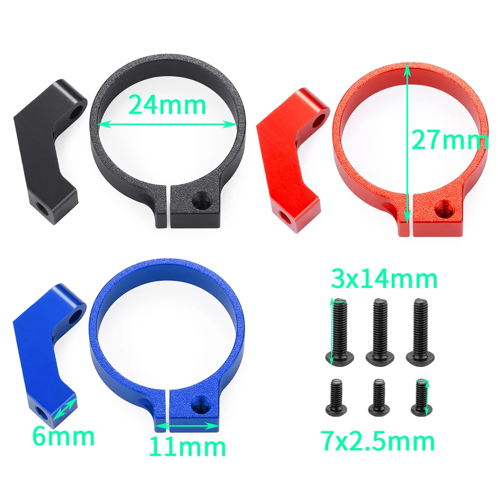 YEAHRUN 20/24/36/40mm Clamp-On Motor Cooling Fan Mount Clamp Holder for 1/18 1/14 1/8 1/10 RC Car Trucks Part