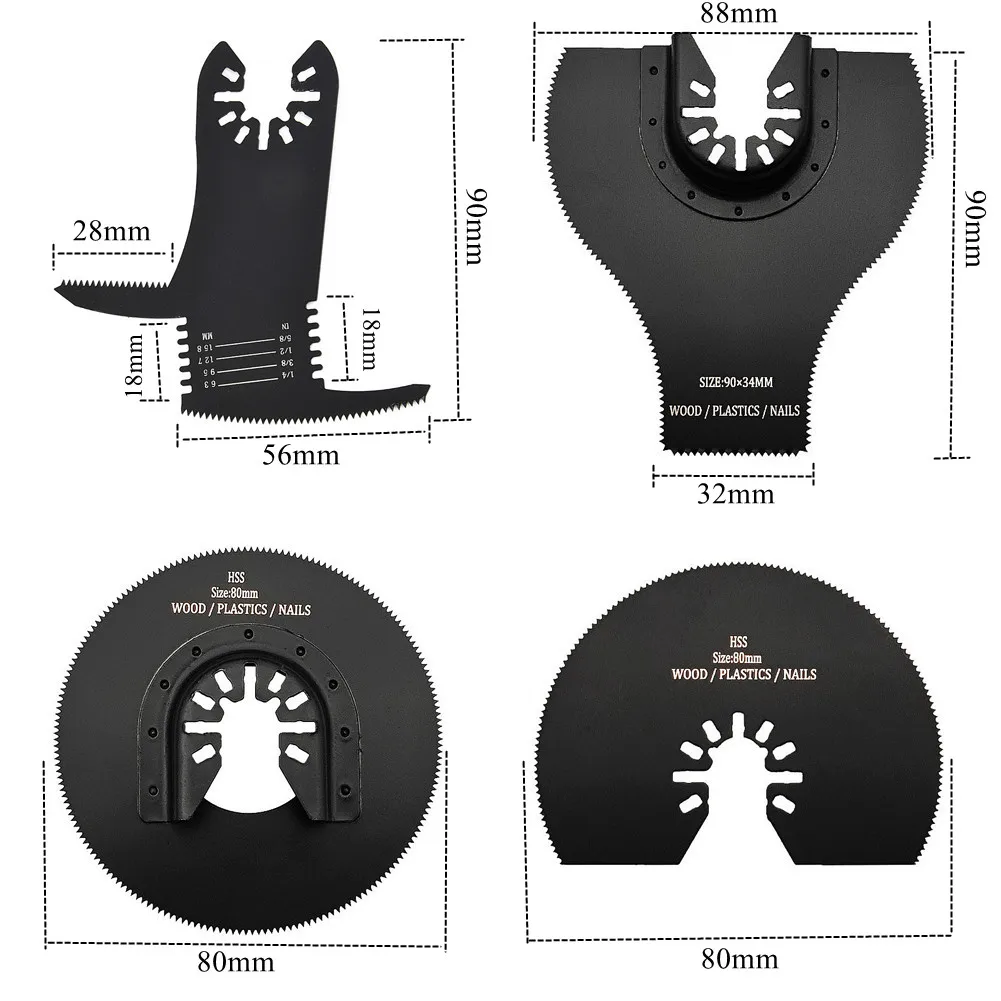 Imagem -04 - Oscilante Multi Tool Saw Blade Troca Rápida Fein Black & Decker Bosch Chicago Roybi Milwaukee Makita Artesão Dewalt 15 Peças