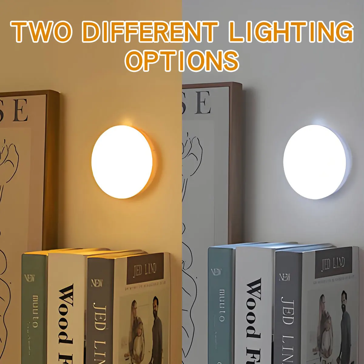 Lampada da notte a LED con sensore di movimento Lampada da notte ricaricabile USB per armadio da cucina Lampada da armadio Scala Luce da armadio a LED senza fili