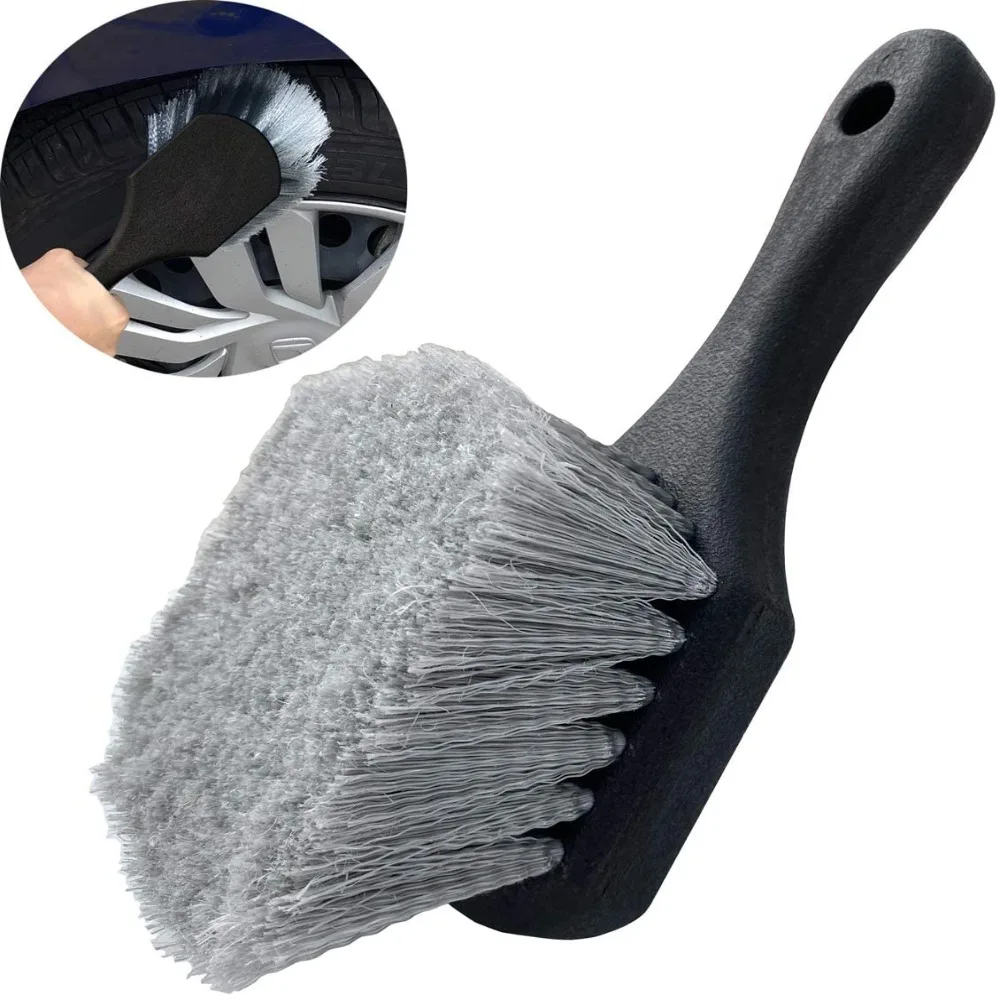 Wheel Rim Cleaning Brush Car Tire Detailing Brushes Multi Purpose Wet and Dry Wash Towel Kit Universal Wheel Cleaning Accessory