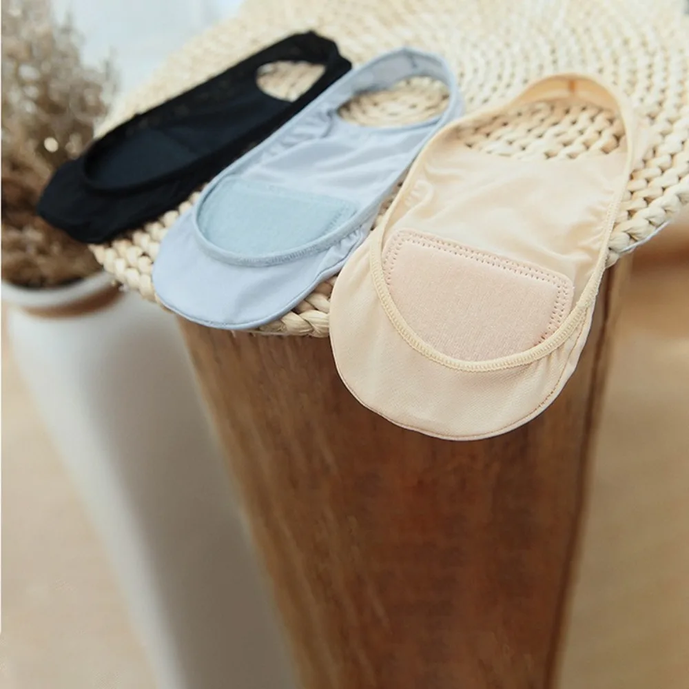 5 пар ультратонких носков на подтяжках из ледяного шелка, противоскользящие невидимые носки до половины ног, чулочно-носочные изделия с неглубоким горлом, женские носки-лодочки