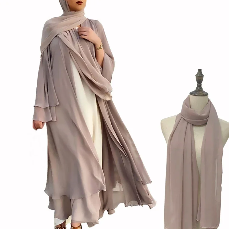 Vestido Ramadan Hijab para Mulheres, Vestidos Modestos Femininos do Islã, Terno Muçulmano Eid, Open Dubai Abaya, Kimono, Turquia Robe Kaftan