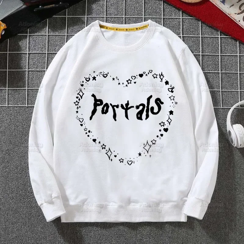 Melanie Martinez portallar şarkıcı müzik Hoodie sonbahar Hip Hop erkekler kazak tişörtü Hoodies Mens beyaz renk Hoodie erkek