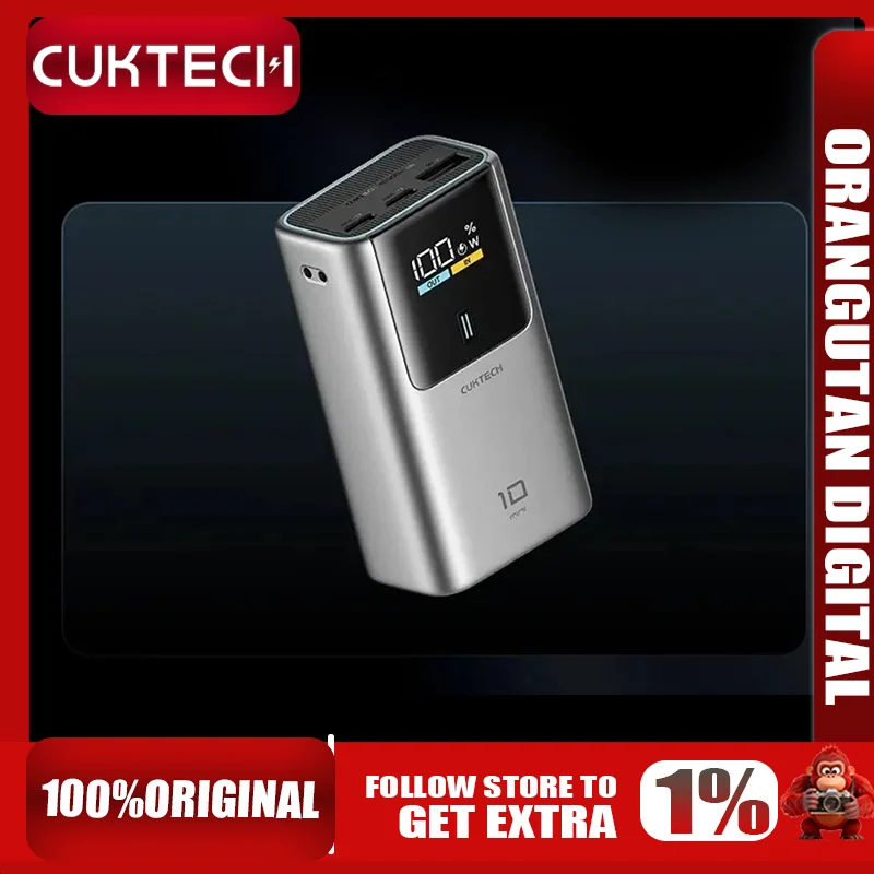 كوكتيك رقم. 10 أشرطة طاقة 10000 مللي أمبير في الساعة مزود طاقة متنقل PD100W بنك طاقة للكمبيوتر المحمول سريع الشحن مناسب لهاتف iPhone air Apple 17