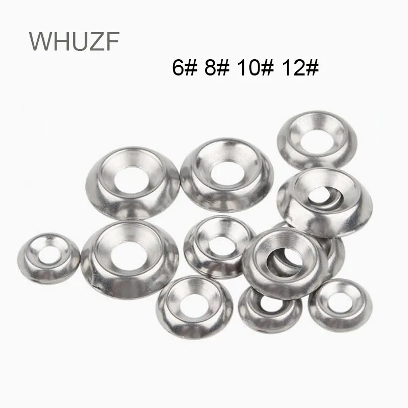 6# 8# 10# 12# 304 Stainless Steel Fisheye Gaskets Standard Metric Concave-Convex Gasket Hollow Bowl-Shaped Decorative Washers