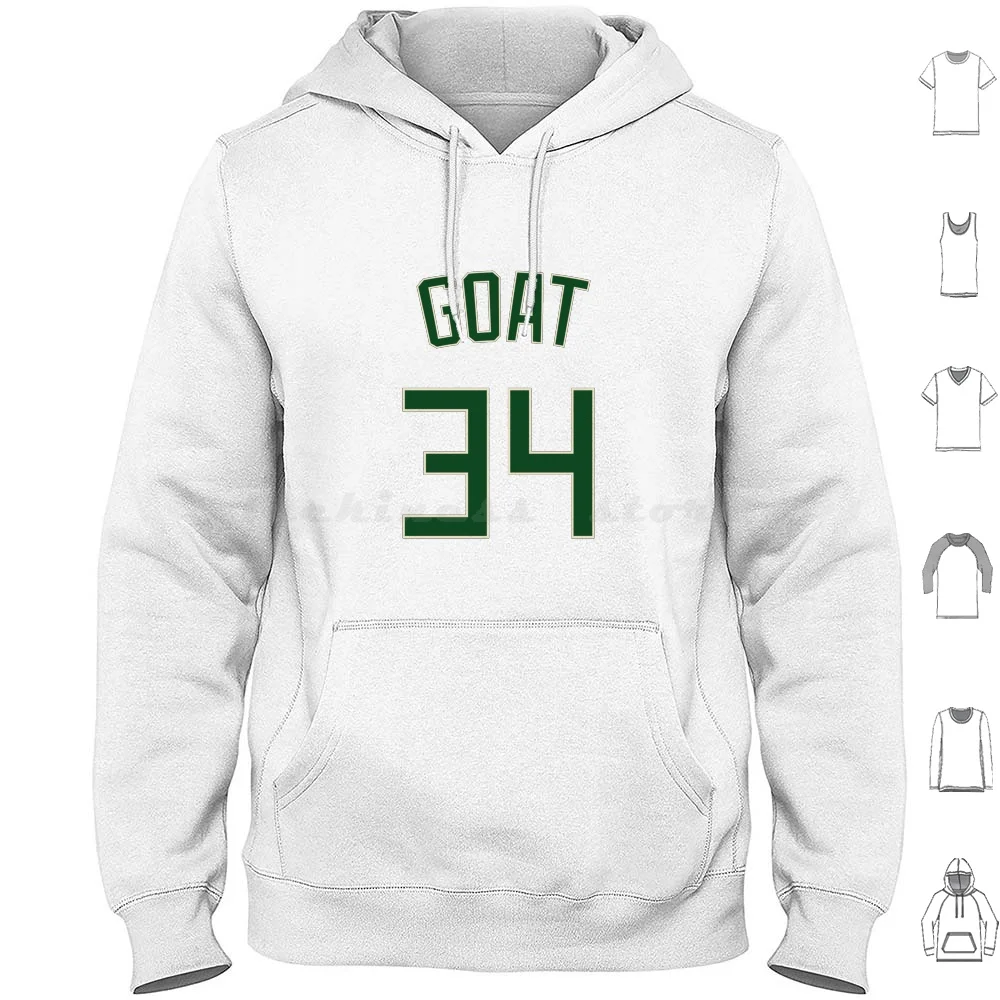 Giannis Goat 34 Greek Buck Hoodie Cotton Long Sleeve Sports Net Greek Freak Ballr Bball 34 Giannis Freak Greek Basketball Goat