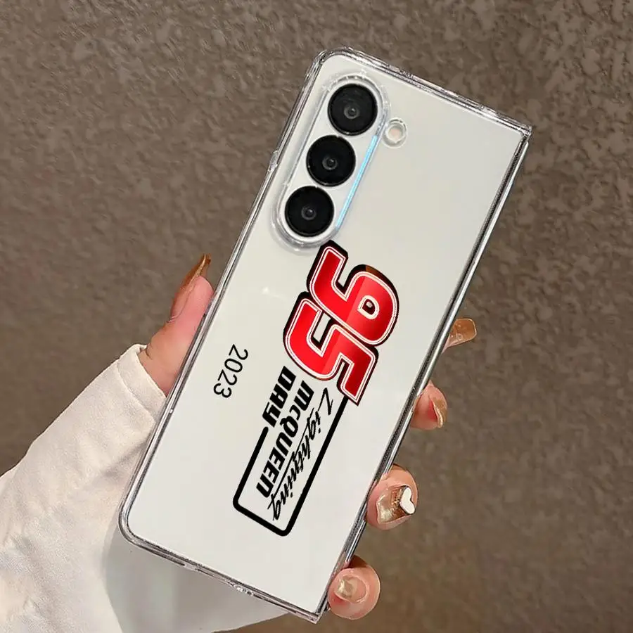 Casing Disney Lightning McQueens untuk Samsung Galaxy ZFold3 ZFold5 ZFold4 ZFold7 ZFold6 Z Lipat 7 6 5 4 3 Sampul Ponsel Keras