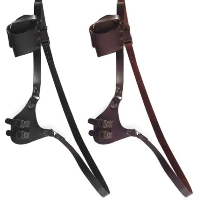 Bandoulière médiévale porte-épée fourreau grenouille équipement de costume en cuir pour hommes vêtements de chevalier anneau d'épée ceinture étui accessoire