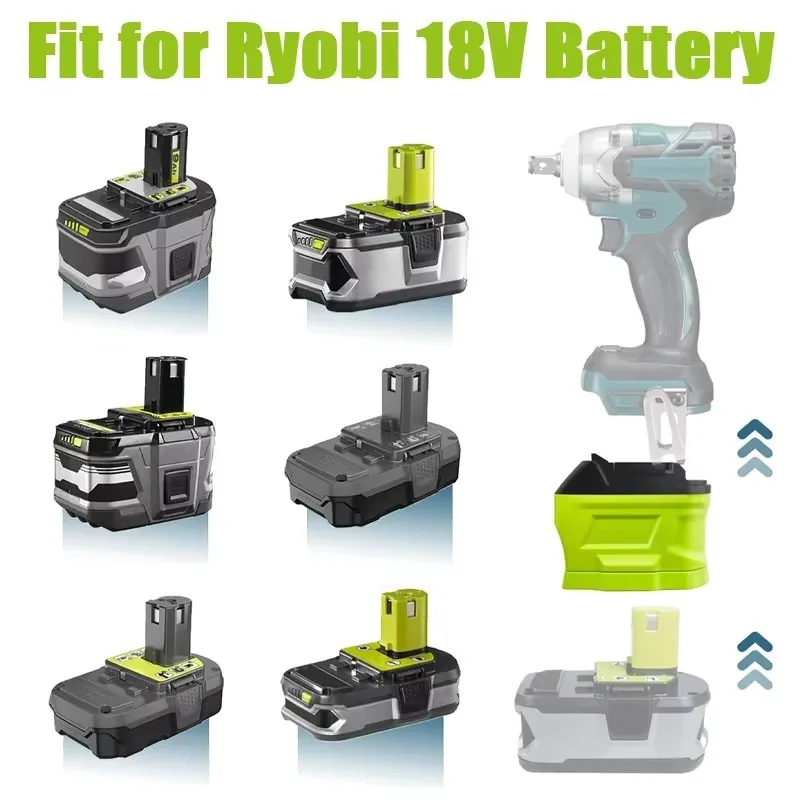 Convertitore adattatore batteria HOT per batteria agli ioni di litio Ryobi 18V per utensili a batteria Makita 18V Accessori per elettroutensili