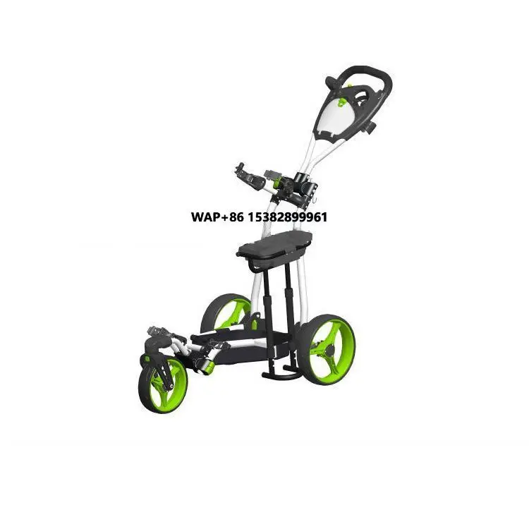 

High Quality Push Pull 3 Wheels Golf Trolley with Seat