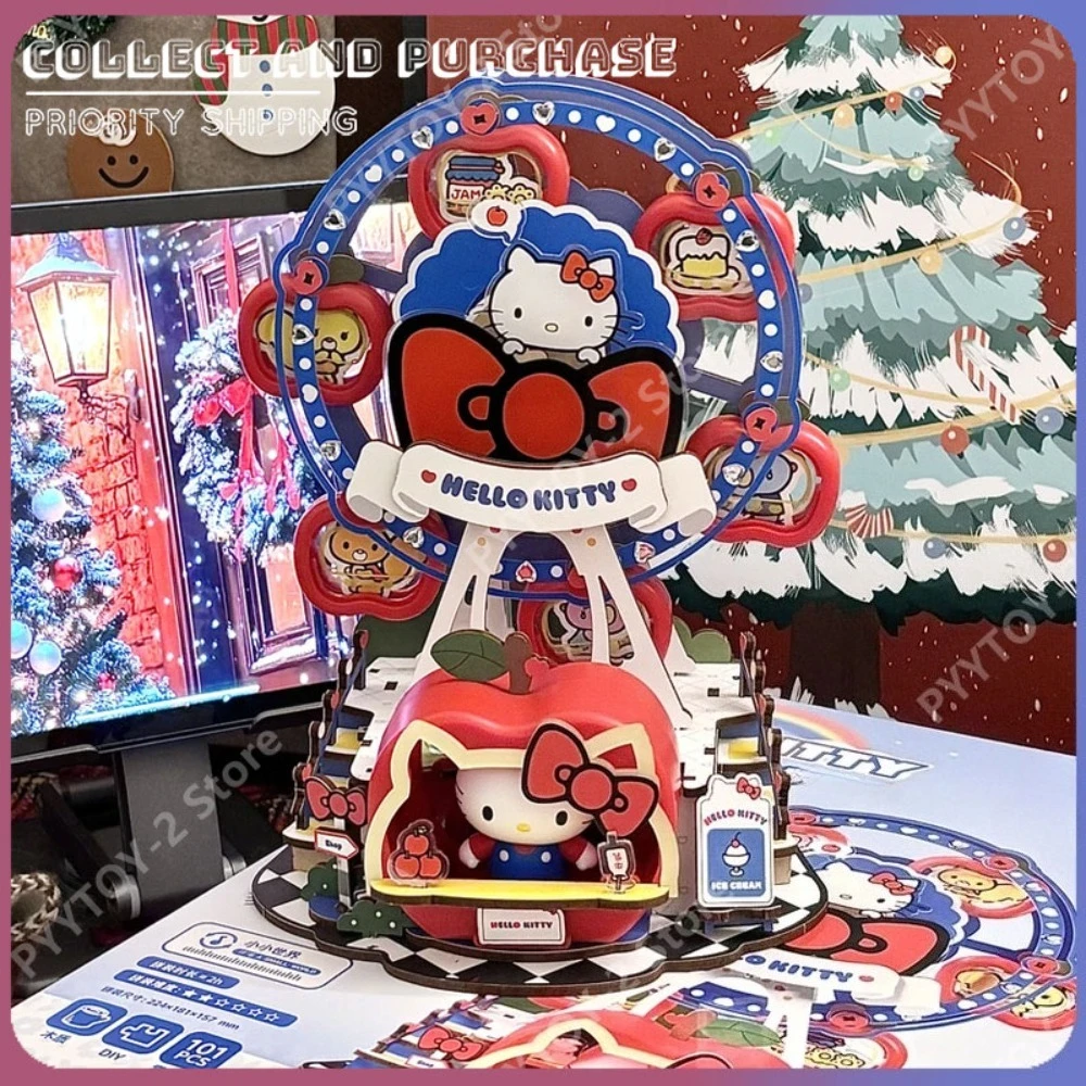 

Sanrio Hello Kitty Assembles Model Cute Cartoon Desktop Decoration Anime Merchandise Collection Ornaments Toys Birthday Gifts