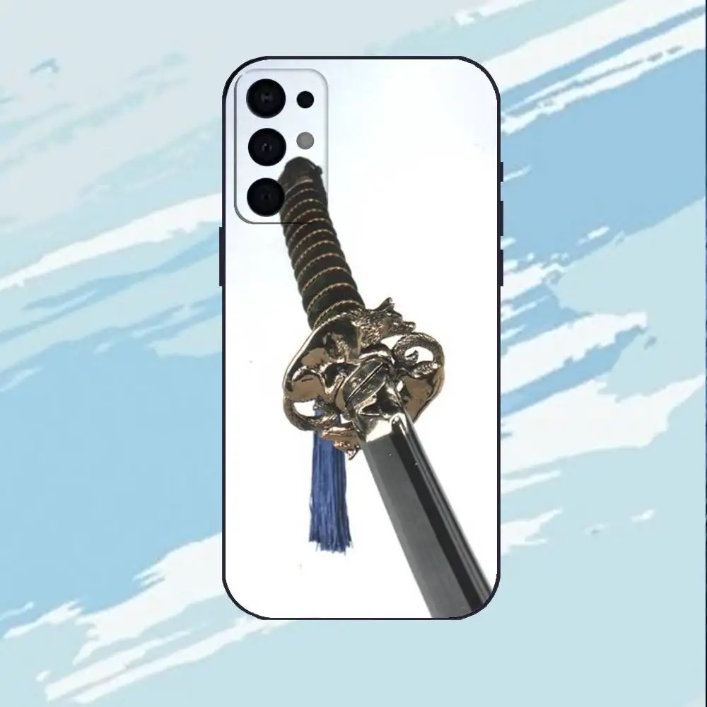Katana  Phone Case For Samsung S25,S24,S23,S22,S21,S20,Plus,Soft Black Shell