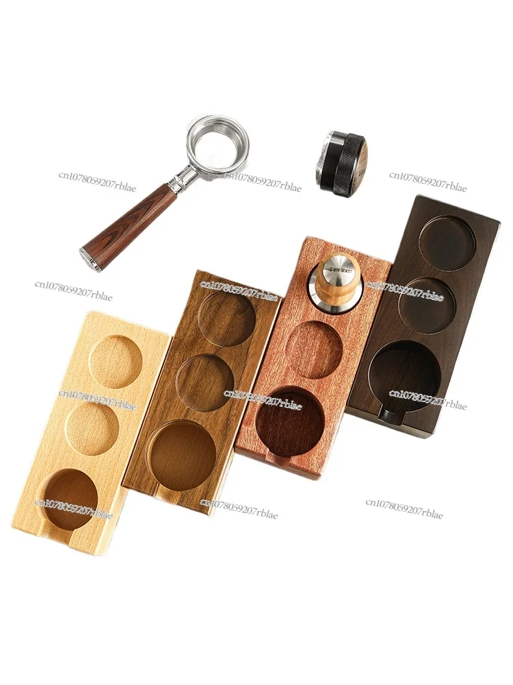 Coffee handle bracket walnut slag box powder hammer solid wood storage base