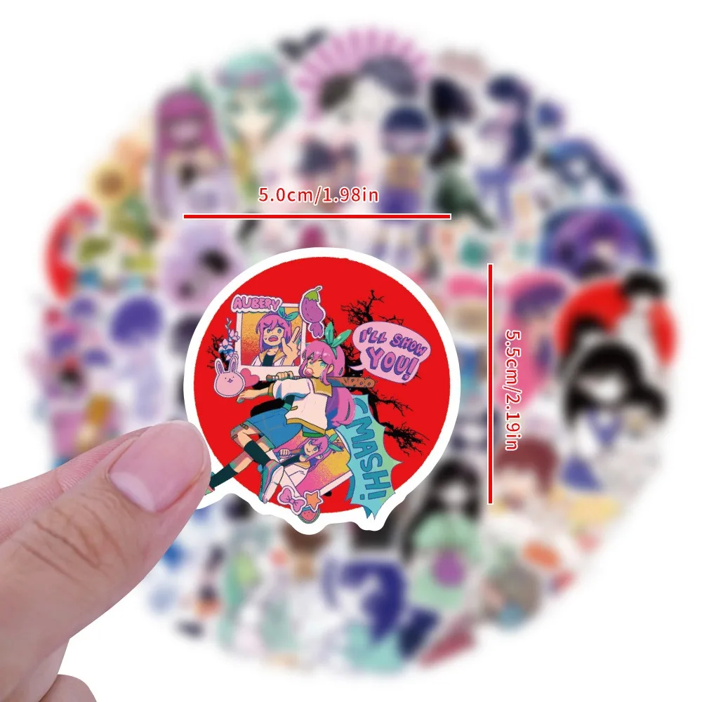 10/60Pcs Game Omori Stickers Anime Decal Waterproof Graffiti Skateboard Motorcycle Laptop Sunny Basil Cartoon Sticker for Kid