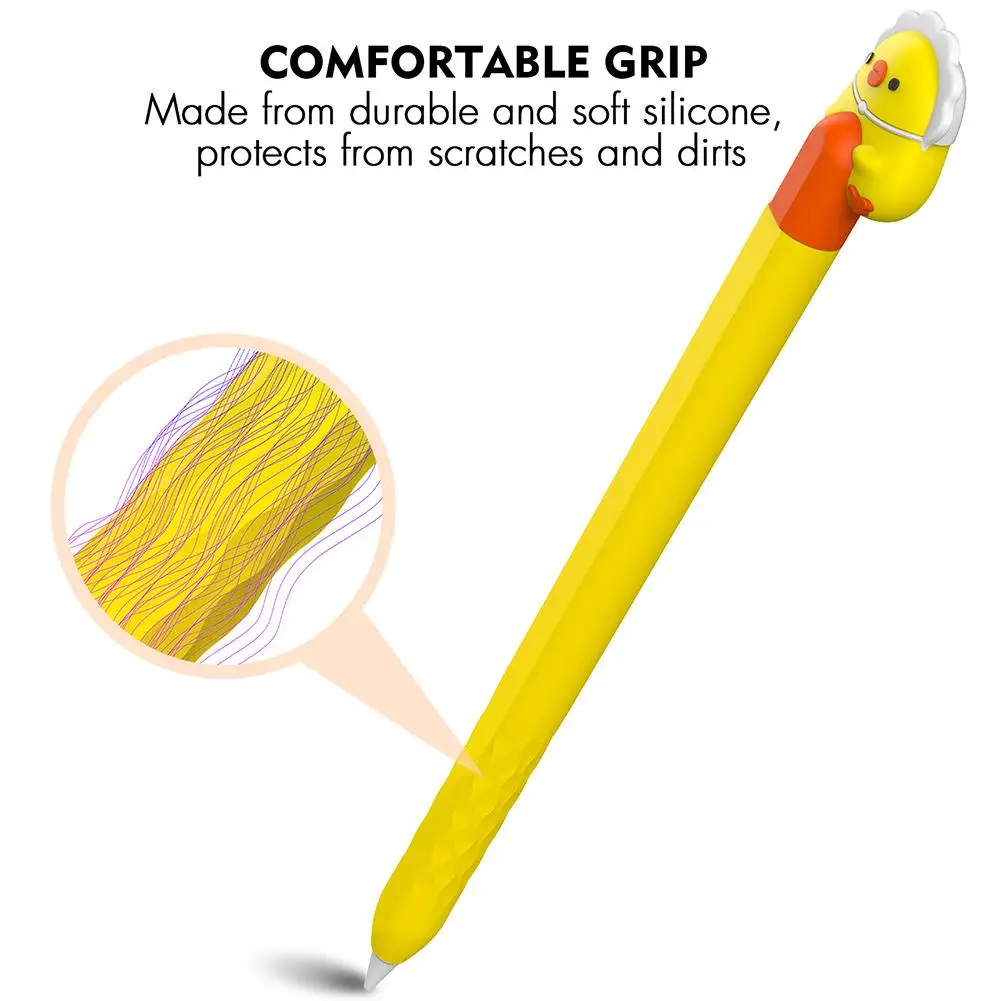 Custodia protettiva per penna capacitiva portatile in Silicone morbido per cartoni animati compatibile per penna Ipencil di seconda generazione
