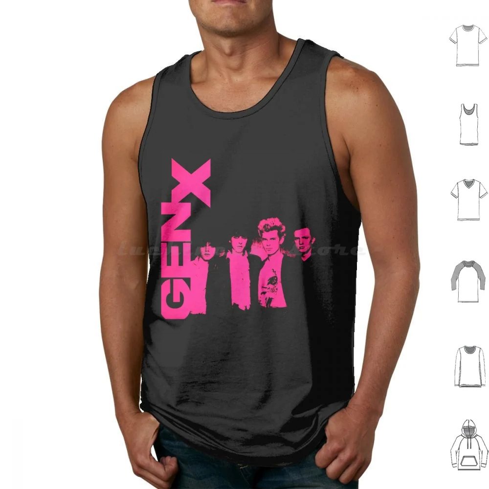

Gen X Vintage Logo Tank Tops Print Cotton Gen X