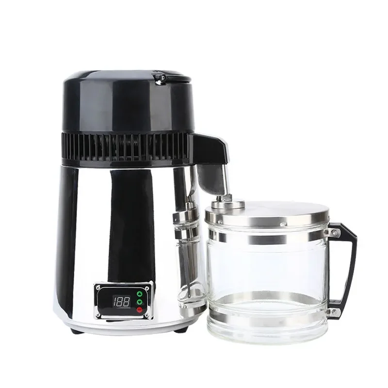 Pure Water Distiller 304 Stainless Steel Distilled Water Machine Dispenser Filter 4L Dental Distillation Purifier 110V 220V