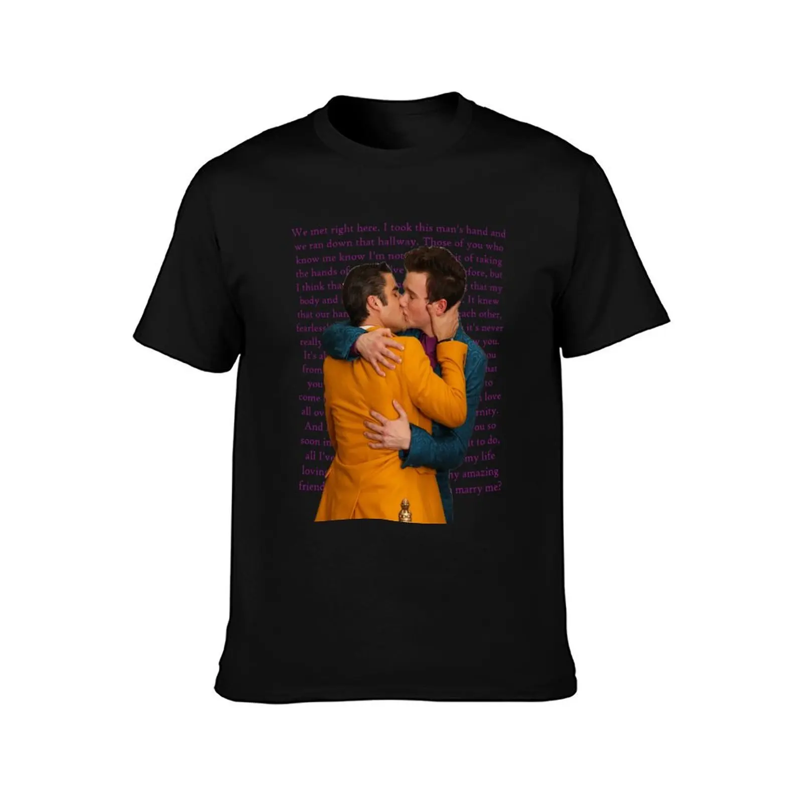 Klaine Proposal Speech T-Shirt Sporty Breathable Short Sleeve T-Shirt