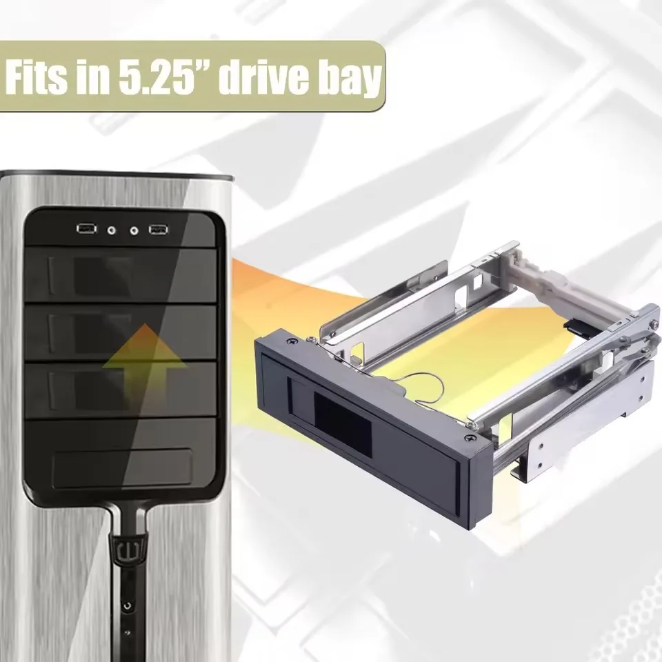 Tool-free hard disk bracket, support hot swap, chassis optical drive position 3.5 inch SATA hard disk rack