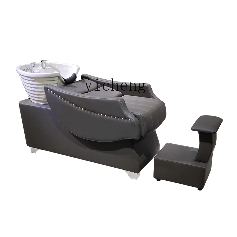 

XL barber shop shampoo bed semi-reclining deep basin shampoo bed hair salon flush bed