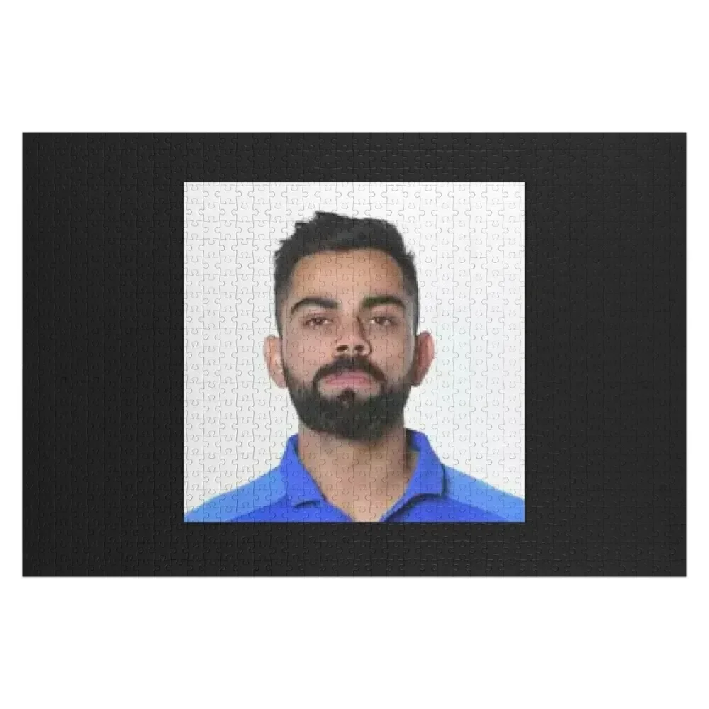 Virat Kohli cricket background Jigsaw Puzzle Personalized Customizeds For Kids Customizable Gift Wooden Name Puzzle