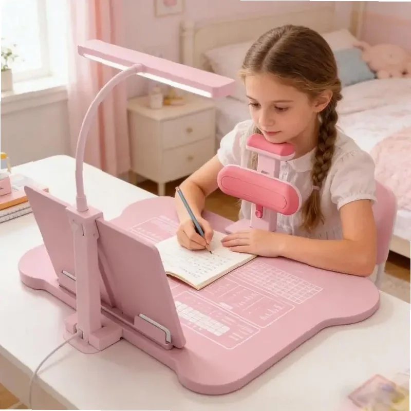 Comfortable Writing Position Helper For Kids Featuring variable Slope And Integrated Eye Care lamp B03E