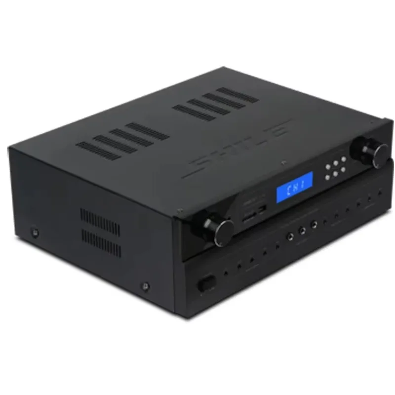 Best 100W Professional Mixer Amplifier Powerful Karaoke USB SD Wireless Blue Tooth Microphone Multifunction Integrated Analog St