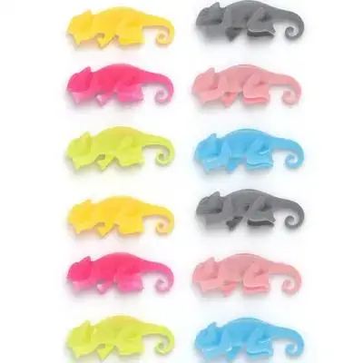 

12Pcs Color Change Chameleon Wine Charms Silicone Markers Wine Glass Tags Drink Decoration Gift for Party Drink Marker