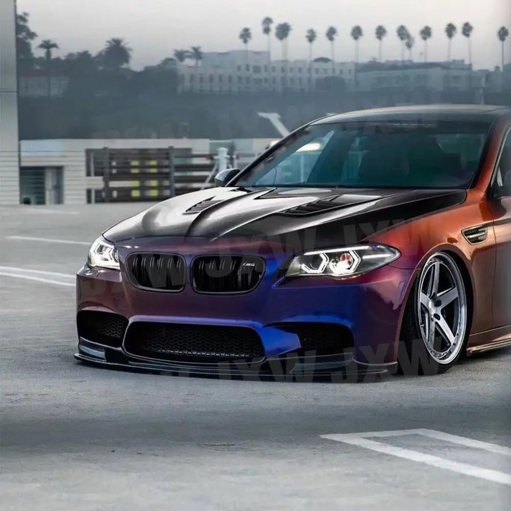 

JXWANCF Carbon Fiber 3D Style Front Bumper Lip Chin Front Lip For BMW 5 Series F10 M5 Sedan 4 Door 2012-2016 Car Accessorise
