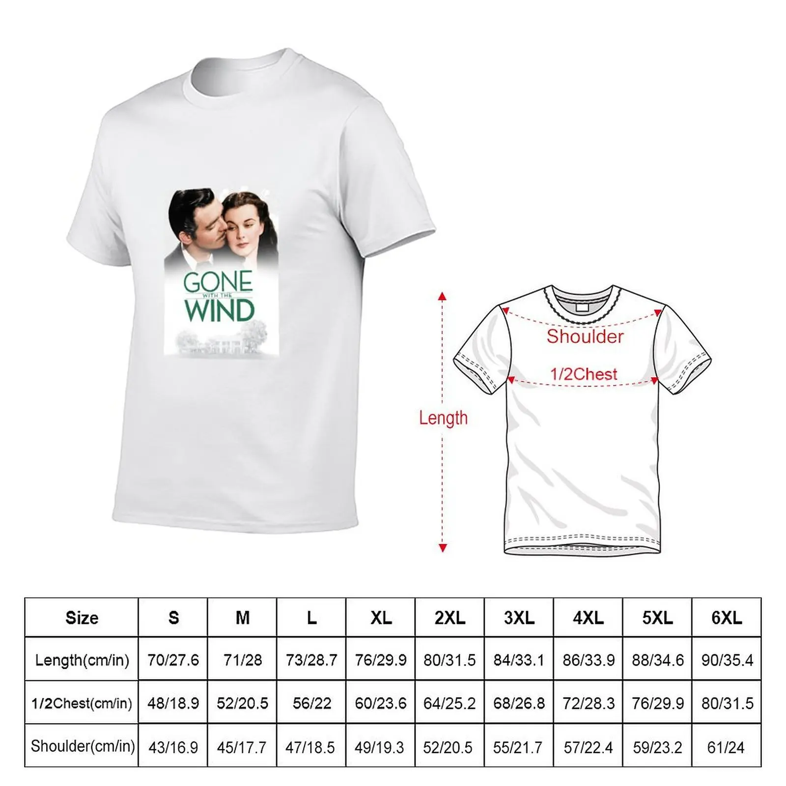 Gone with the wind poster T-Shirt topping Funny t-shirts heavy weight t shirts for men