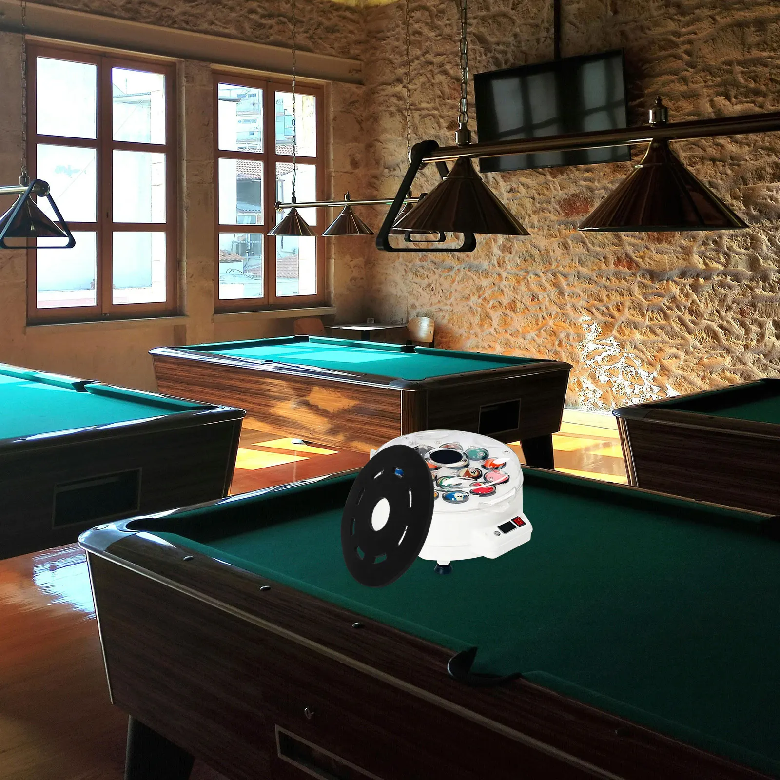 

Automatic Pool Ball Polisher Pad High Efficiency Cleaning and Shine Enhancement Made for Billiard Maintenance in Homes Bars and