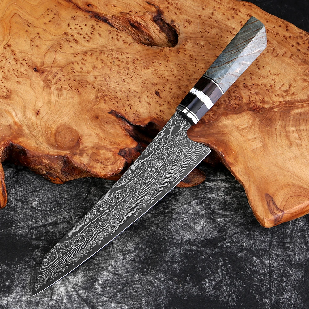 

8 Inch Kiritsuke Chef's Knife, Professional Kitchen Knives, Damascus Cooking Knife,Damascus VG10 steel core, Ergonomic Handle