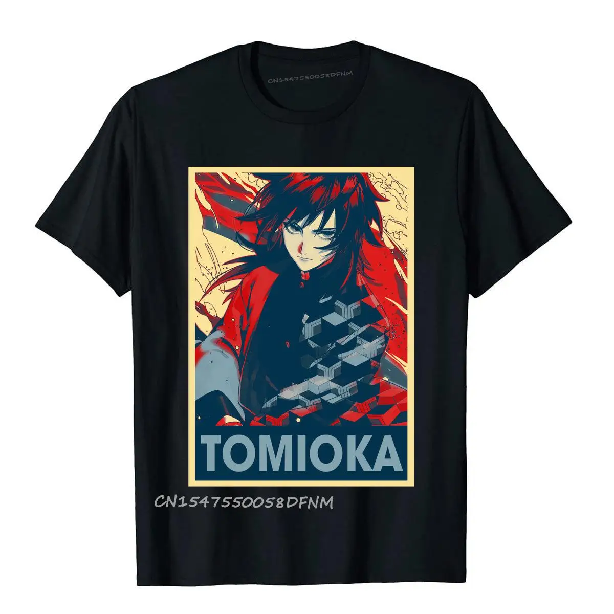 Retro Art Tomioka Demon Anime Premium Cotton Men's Tops Tees Birthday T Shirt Preppy Style Faddish