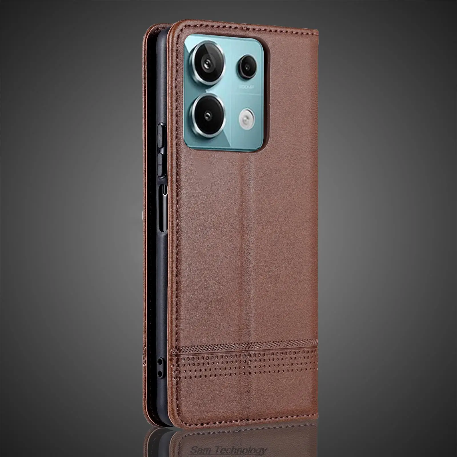 Deluxe Magnetic Adsorption Leather Fitted Case for Xiaomi Redmi Note 13 Pro (5G) Flip Cover Protective Case Fundas Coque