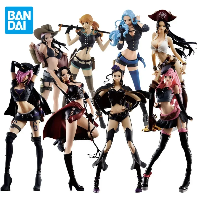 BANDAI-Brinquedos Anime Action Figure para Crianças, Boa Hancock, Nami Robin, Original One Piece, Modelo Shiny Venus, Presente de Natal para Meninos e Meninas