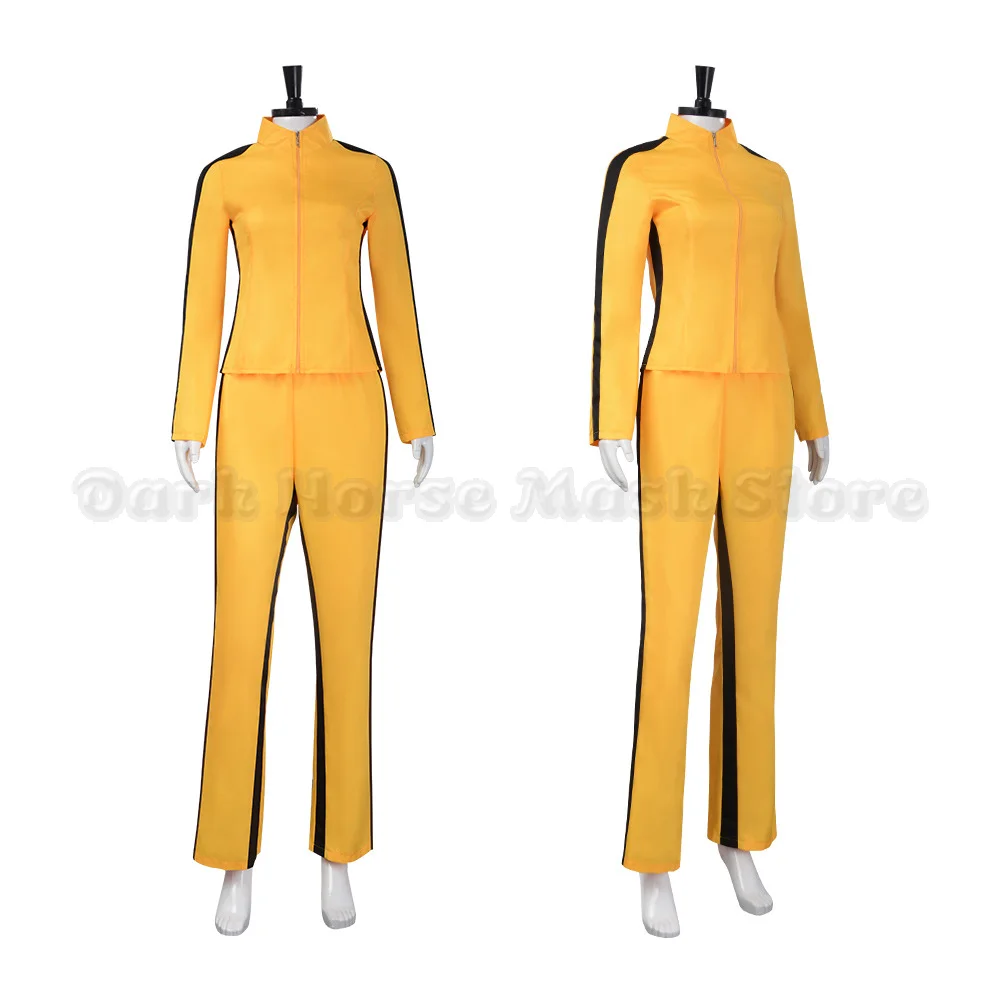 Anime Kill Bill Uma Thurman The Bride Cosplay Kostüm Gelber Sportanzug Kampfsportanzug Weibliches Rollenspiel Halloween Party Outfit