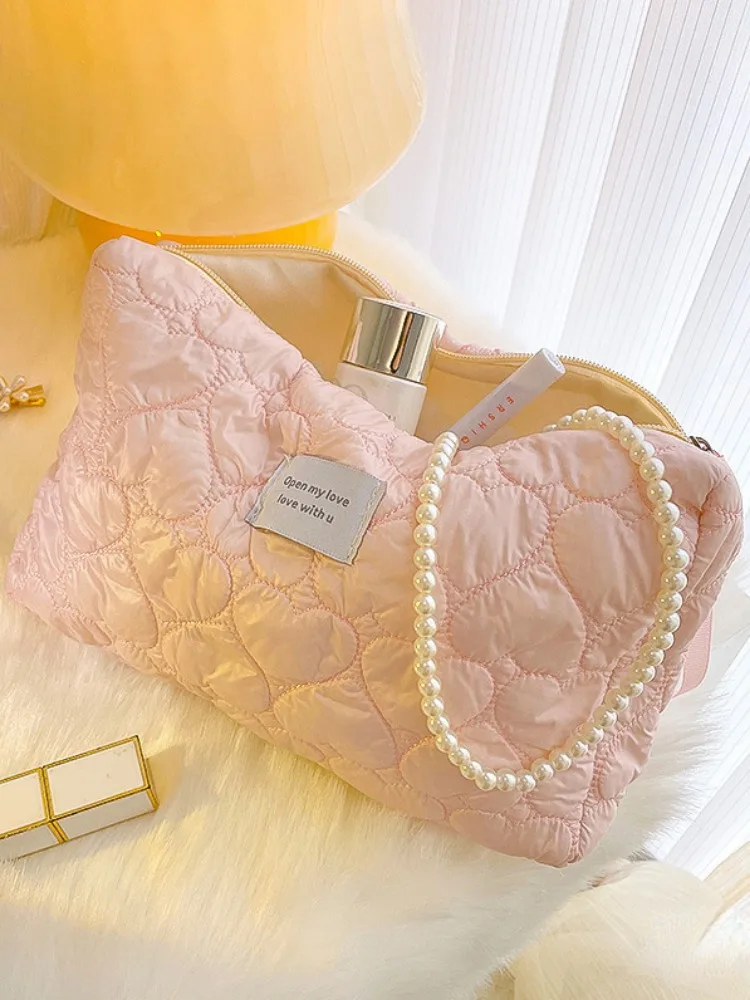 Solid Color Soft Makeup Stranger Things Large Bag Organizer Box Bags Cosmetic Woman\'s Toiletry Women\'s Cosmetic Bag Travel