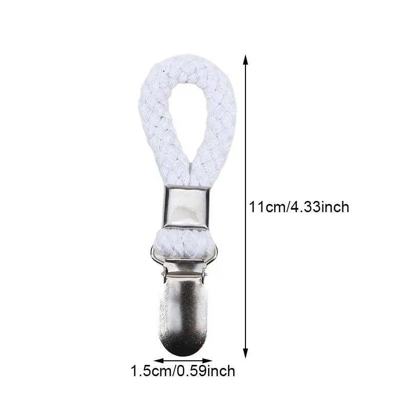 1/2PCS Bad Handtuch Clips Geflochtene Mehrzweck Kleiderbügel Bad Baumwolle Schleife Handtuch Clip Metall Clamp Küche Hause lagerung – Detail 2