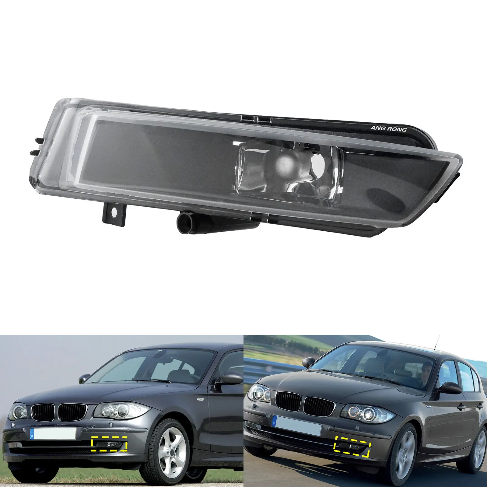 Left Front Bumper Fog Light Cover Housing H11 Socket Base For BMW 1 Series E81 E87 2007-2012 No Bulb Included